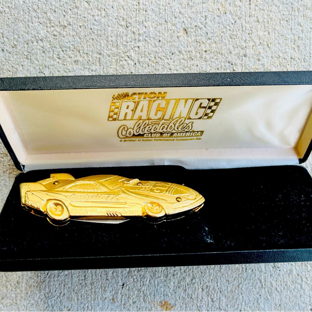 Limited Edition JOHN FORCE GOLD HANDLE KNIFE by Action Racing Collectibles